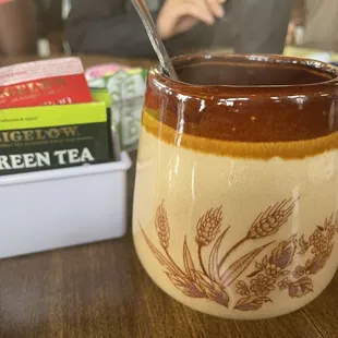 Tea in cute mug