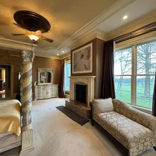 View of master from the bay window area.