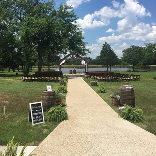 outdoor wedding area