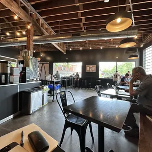 the interior of a coffee shop