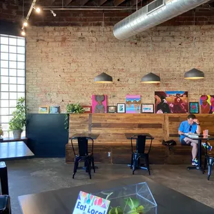 Seating area.