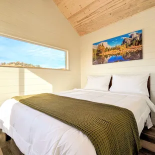 Bedroom in our Valley View cabins