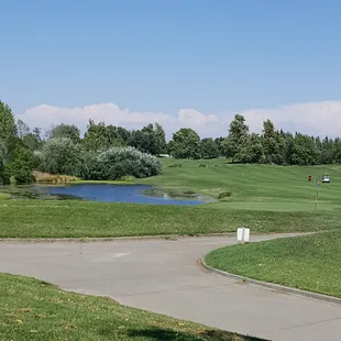 a view of a golf course