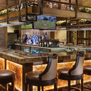 the bar and seating area
