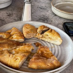 a plate of pastries