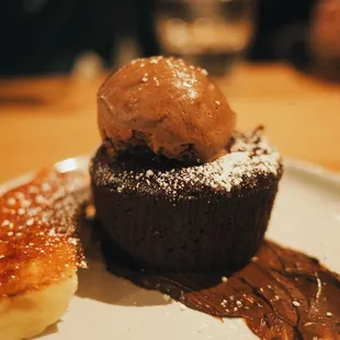 Warm Chocolate Cake (beet and chaga, chocolate gelato, cocoa nibs) | $10