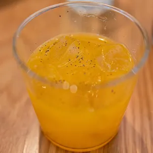 Salt & Pepper Cocktail ($12) mezcal, tequila, ginseng, lemon, ginger, turmeric