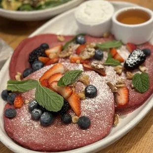 Red Velvet Flaxseed Pancakes