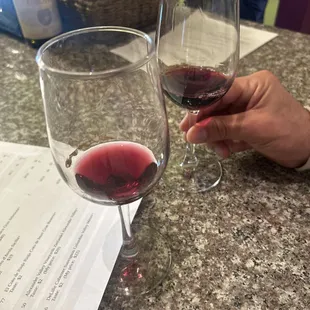 a hand holding a glass of wine