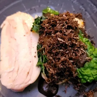 Khao Piak Chicken, Pasta, Black Truffle
