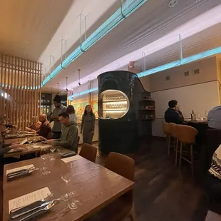 interior, sushi and sashimi