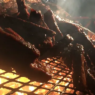 Ribs on the fire