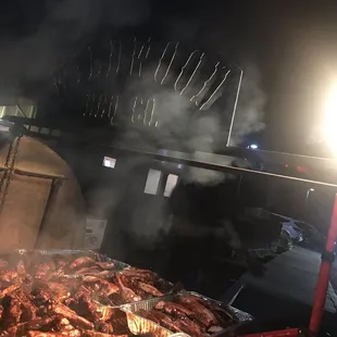 Grilling ribs