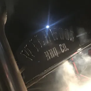 Cool shot of the Logo on the BBQ