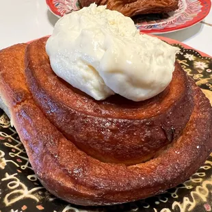 Cinnamon Rolls. Made with sourdough starter. Perhaps best icing I&apos;ve ever tried