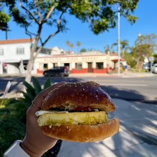 Vegetarian breakfast sandwich