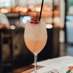 Cocktail with champagne and vodka