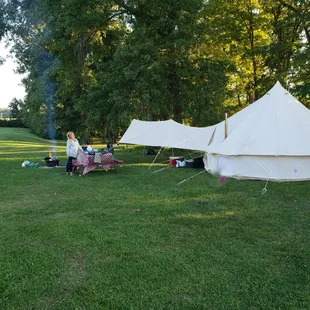 Great campground. Enjoying yurt life.