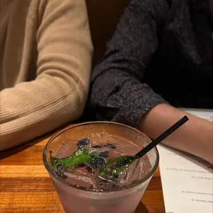 a close up of a drink