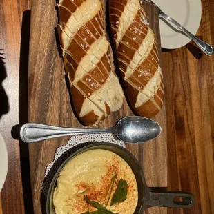 Dragon Dip and Pretzel Bread