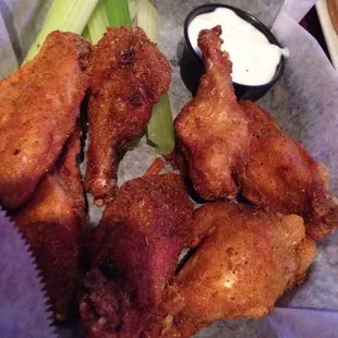 Old bay wings. $5 happy hour!