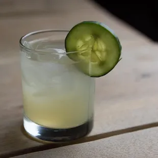 Cucumber Gimlet: gin, cucumber, lime