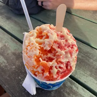 Tigers blood and Peach with condensed milk