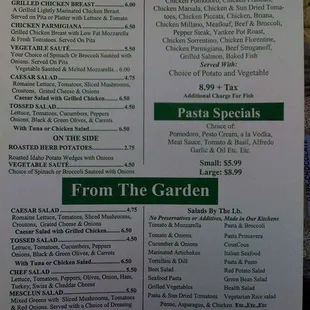 menu, chicken wings and fried chicken