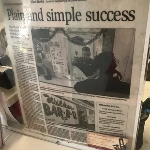 ows the front page of the plain and simple success