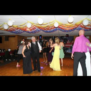 a group of people dancing