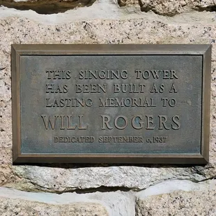 Dedicated in 1937, this Singing Tower is a memorial to Will Rogers  10-15-2024