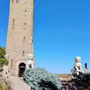 The Shrine: Lions out front were Mrs. Penrose's, she loved Asian art  10-15-2024