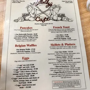 the menu