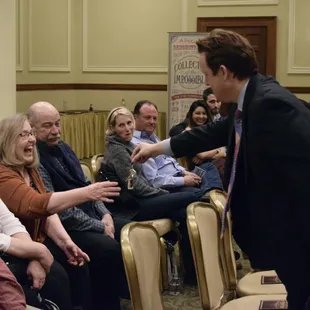 Willard works the crowd