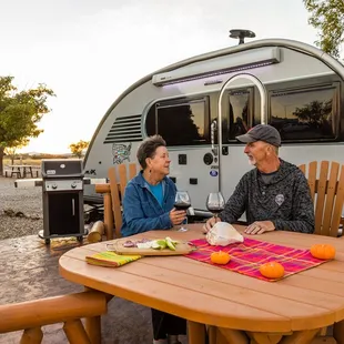 Deluxe RV Site with furniture and grill