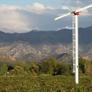 a wind turbine in a field