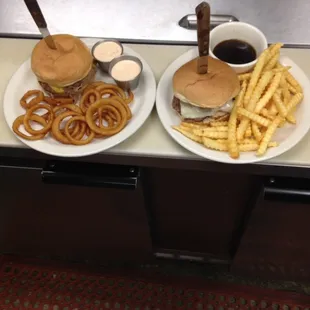 two plates of food