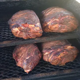 Slow smoked Pork Butt.