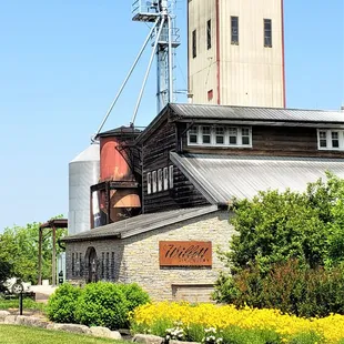 the front of the building
