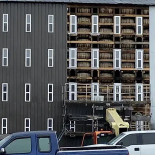 Remodeling and we got to see the barrels inside.  Very neat how they are put together.