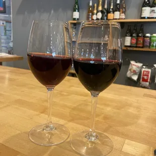 two glasses of wine
