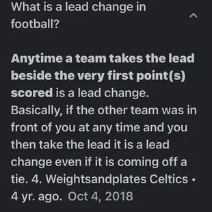 Only in the game of football..