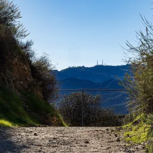 View from trail above mansion