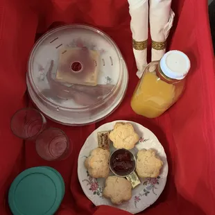 Delicious breakfast and scones