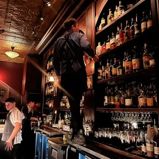 a bartender at a bar