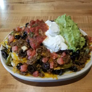 a plate of nachos