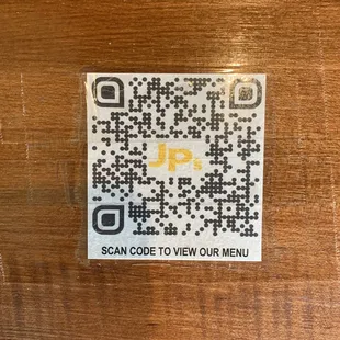 Due to Covid they have a way to view their menu without touching a menu! QR Codes on the tables so you can view the menu with ease