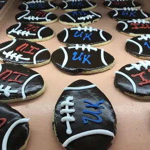 Decorative cookies for football season