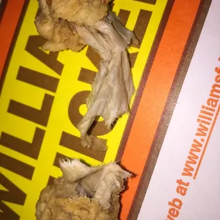 Fried paper towel not fried liver!