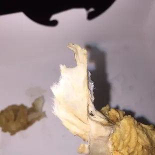 Instead of liver it was a fried paper towel inside